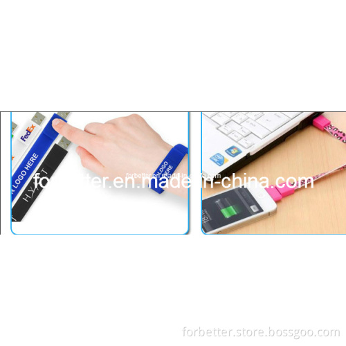 . Customized Bulk Cheap Silicone USB Bracelets